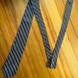 Brown Izod Tie with Light Blue Stripes